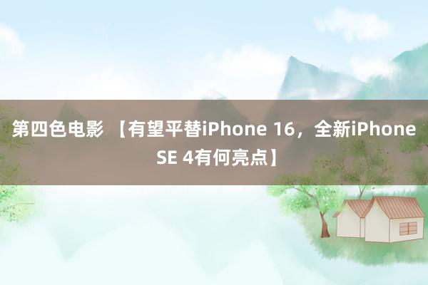 第四色电影 【有望平替iPhone 16，全新iPhone SE 4有何亮点】